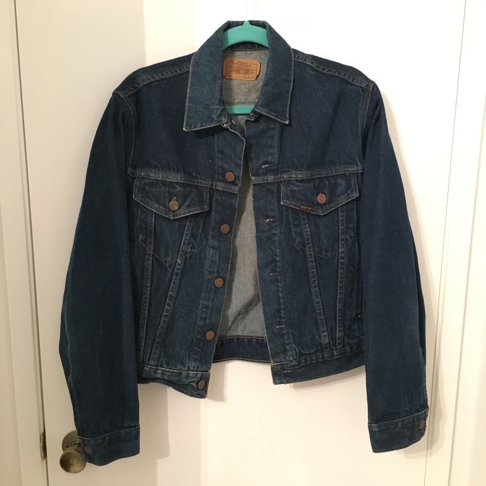 Vintage Roebucks dark wash denim jean jacket